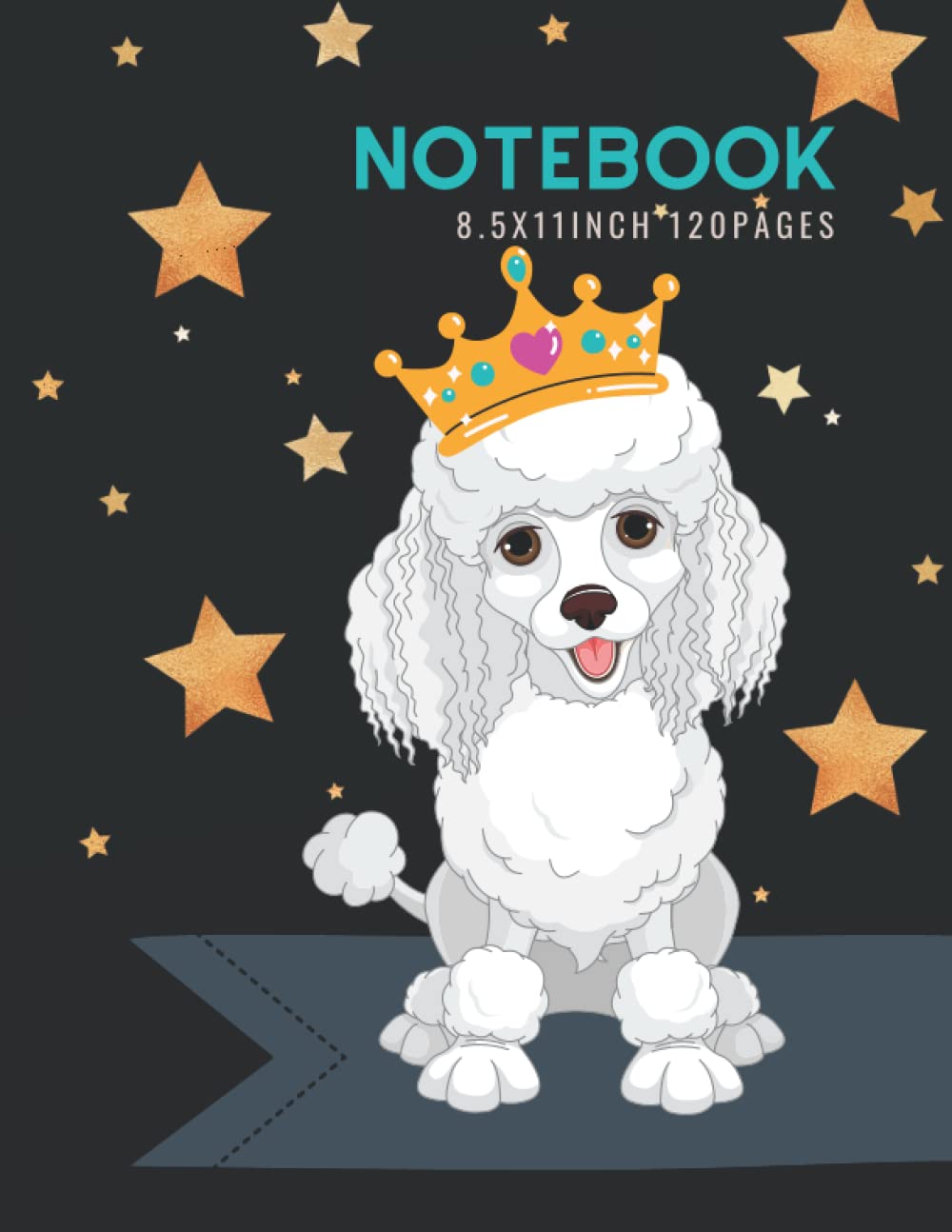 Lined paper composition notebook or journal,black cover with Princess Poodle and the Stars,Lined paper,120 Pages for Kids,Teens,Student and Adults baixar o livro de graça