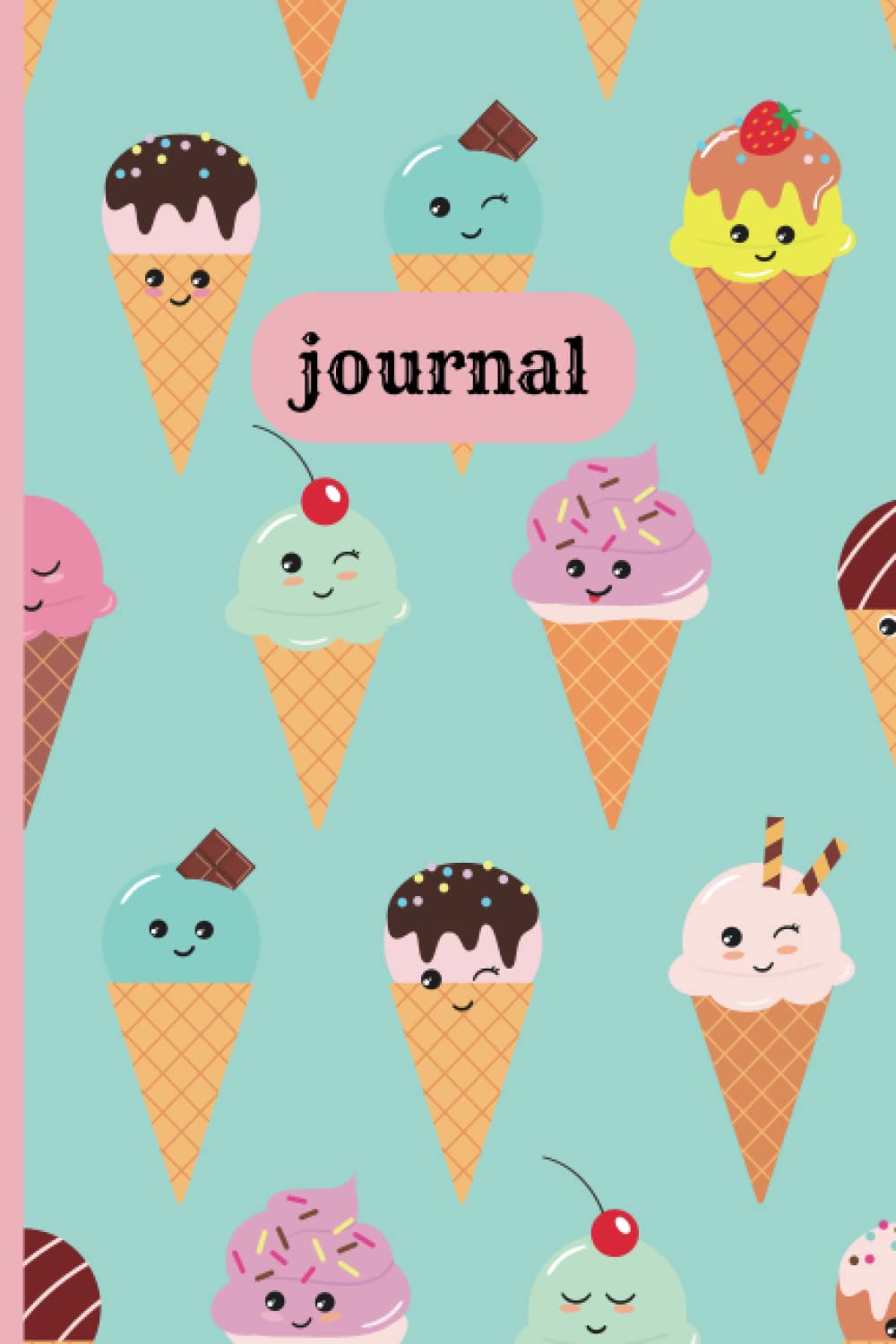 ler totalmente Ice Cream Cone Journal for Writing, 6x9 inches, 100 pages, Lined Paper: Journal Notebook, Gift Ideas for Kids, Cute Journaling Supplies