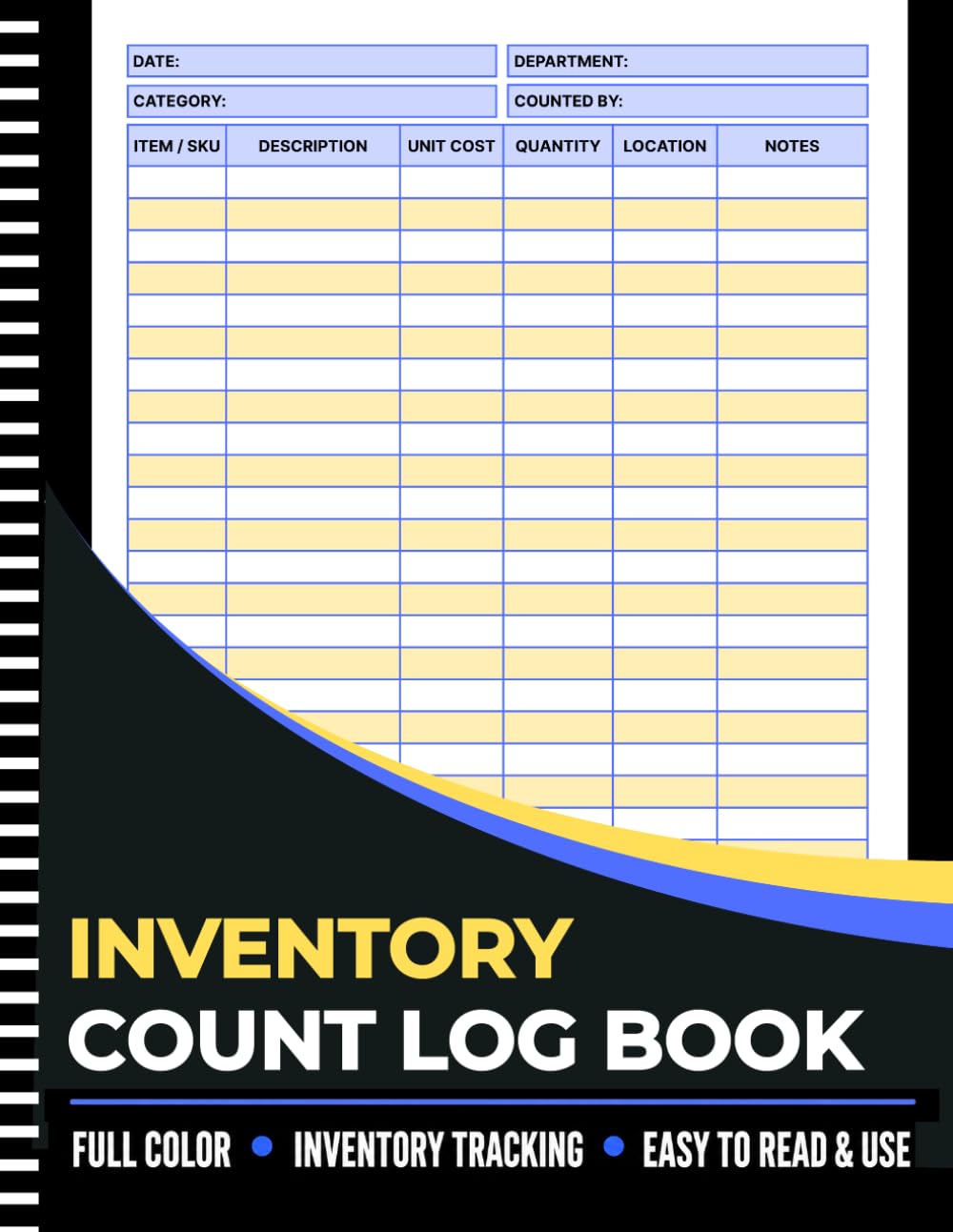 ler totalmente Inventory Count Log Book: FULL COLOR Record Keeping for Businesses | Track Inventory Counts, Quantities, Unit Costs, Locations & Notes | Stay... Your Bottom Line (Professional Record Series)