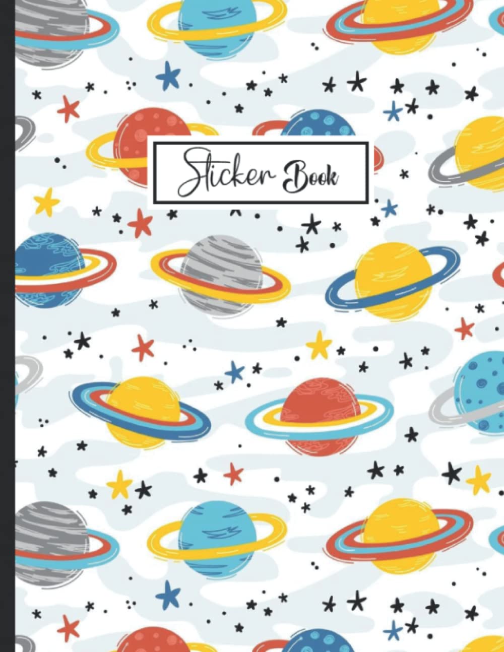 Sticker Book: Blank Sticker Collection Book for Girls with Galaxies .