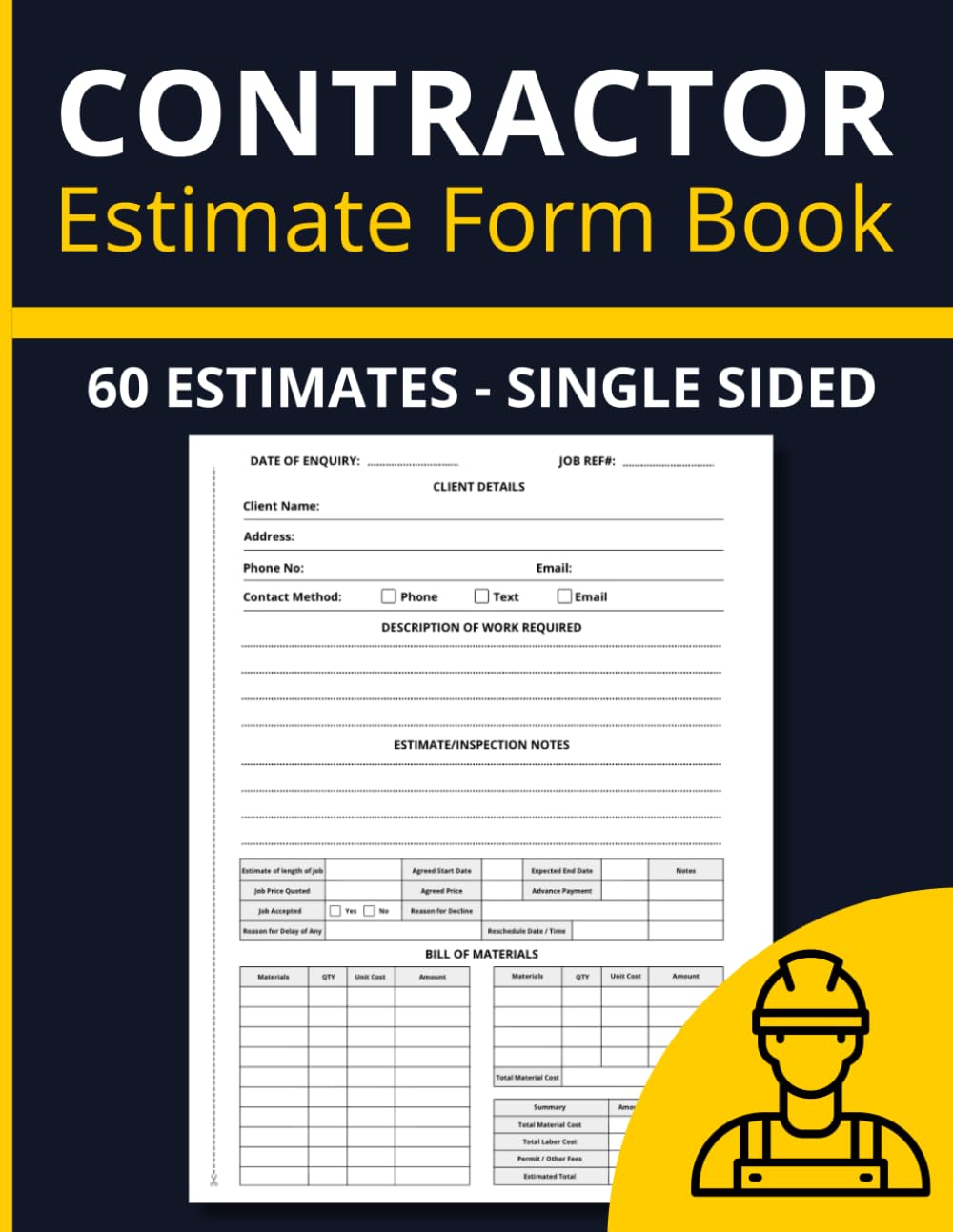 capítulo por capítulo baixar Contractor Estimate Book: 60 Single-Sided Job Quote Forms with Project Diagram Pages for Construction, Handymen & Trades Professionals - Large Format 8.5 x 11 Inches