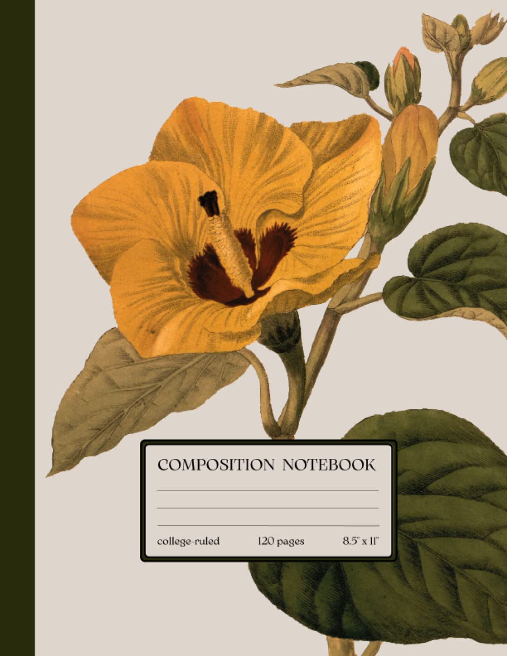 ler totalmente Composition Notebook: Floral Aesthetic | Yellow Vintage Flowers Botanical Illustration College Ruled Journal, for School, College, Girls, Women, Teens, Work.