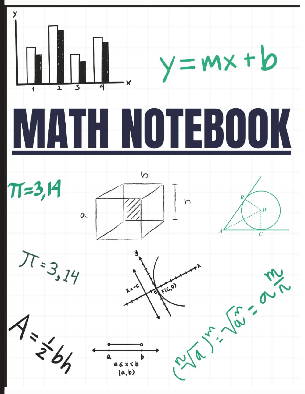 Math Graph Paper Notebook – ½ Inch Squares | Large 8.5×11 Graphing, Geometry & Algebra Practice Book: 110 Pages of Large Grid Graph Paper for School,... Math Notes, Graphing and Engineering Practice baixar o livro de graça