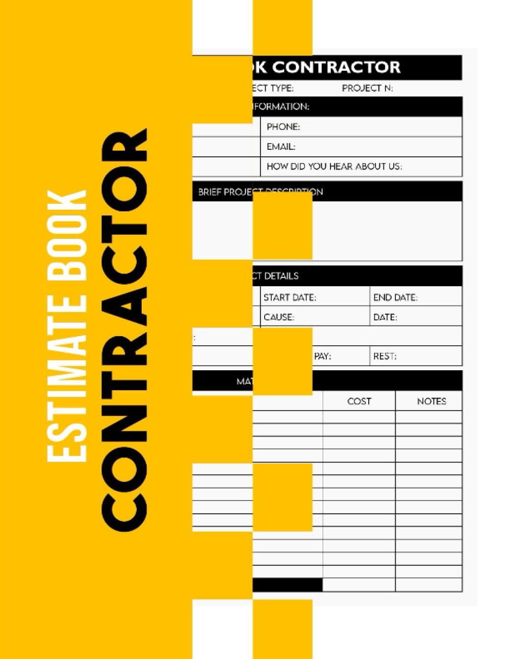 ler totalmente Estimate Book Contractor: Log to Record Client Details, With Dot Grid Diagram | Construction Worker Notebook | Contractors Organizer | Modern