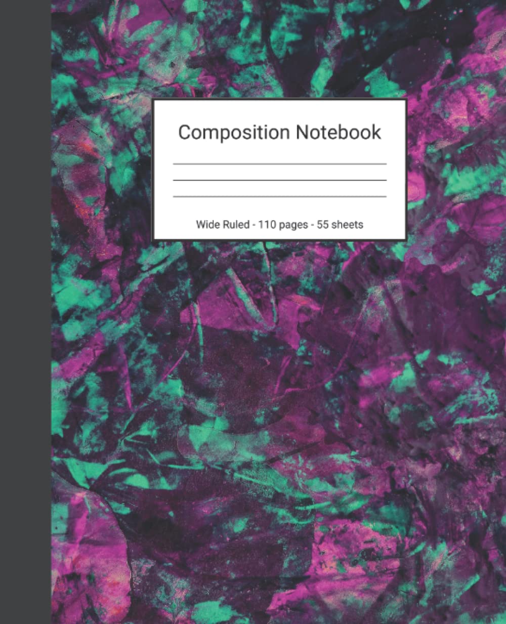 Composition Notebook: Wide Ruled Paper Notebook Journal - Pink And Green Abstract Painting - Blank Wide Lined Workbook baixar o livro de graça
