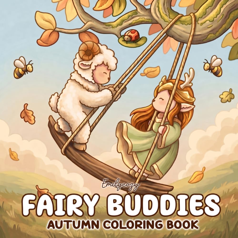 ler totalmente Fairy Buddies Autumn: Coloring Book for Adults and Teens Featuring Cute Fairy Animals