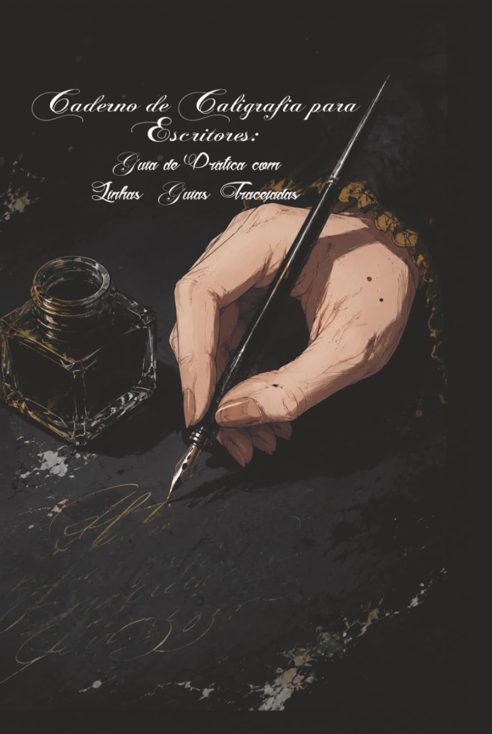Calligraphy Notebook for Writers: Antique Gold Edition / Practice Guide with Dashed Guidelines (Colecao Belmonte de Caligrafia) (Portuguese Edition) baixar livro de graça