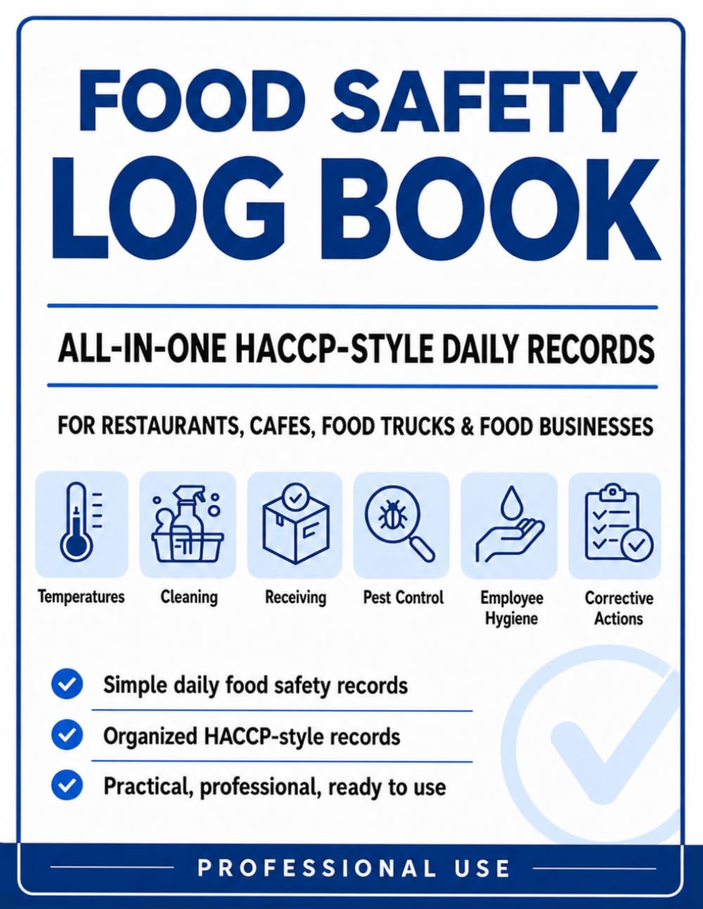 ler totalmente Food Safety Log Book: All-in-One HACCP-Style Daily Records for Restaurants, Cafes, Food Trucks & Food Businesses