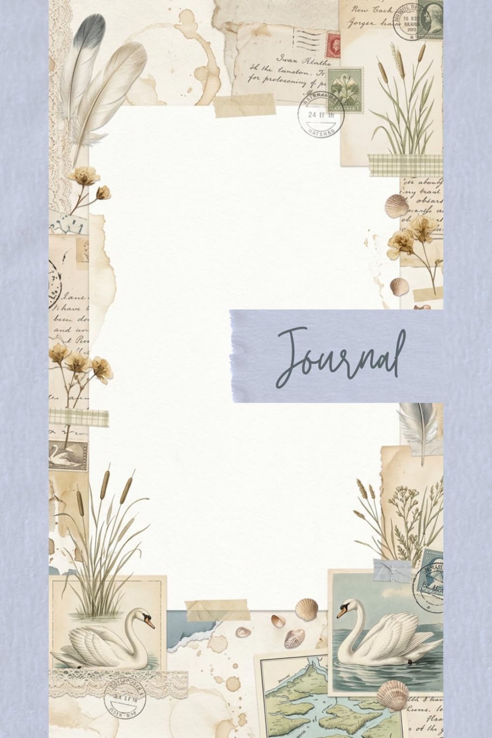 Vintage Swan Lake Junk Journal Pages - 6x9 Aesthetic Stationery Paper - 100 Decorative Writing Sheets with Antique Coastal Cottagecore, Antique... and Shabby Chic Seashell Ephemera Textures baixar o livro de graça