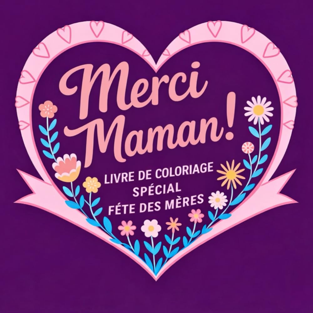 capítulo por capítulo baixar Merci Maman! Livre de coloriage spécial Fête des Mères: Fleurs, cœurs et motifs printaniers à colorier – idée cadeau pour maman (French Edition)