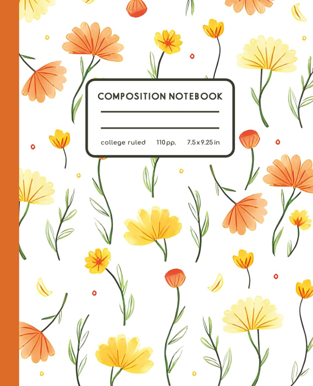 ler totalmente College Ruled Student Composition - Yellow & Orange Meadow: Perfect for Students, Teachers, and Creative Thinkers – Ideal for Back to School, Biology, Math, and Everyday Notes