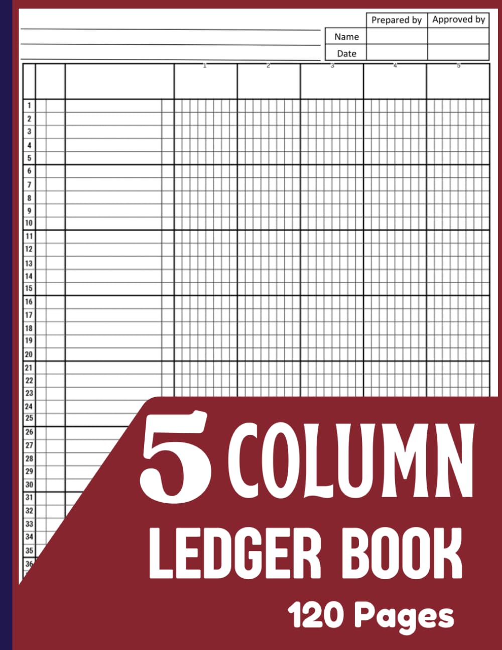 5 Column Ledger Book: Large Simple Five Column for Bookkeeping and Accounting | Log Book For Small Business and Personal Finance baixar livro de graça