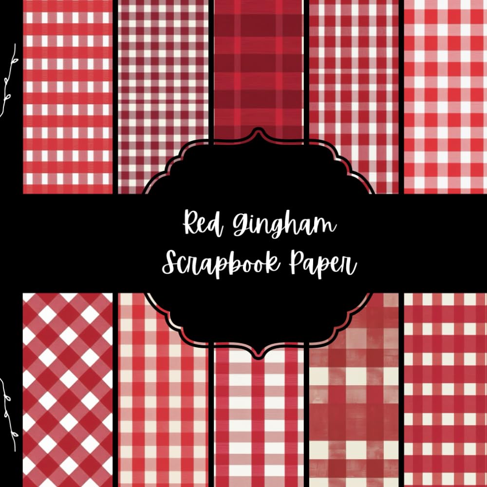 Red Gingham Scrapbook Paper, Vibrant Plaid Junk Journal Paper, Abstract Decorative Paper, DIY Projects, Origami, Collage Sheets, Decoupage Paper, 10 Designs, Double SIded baixar livro de graça