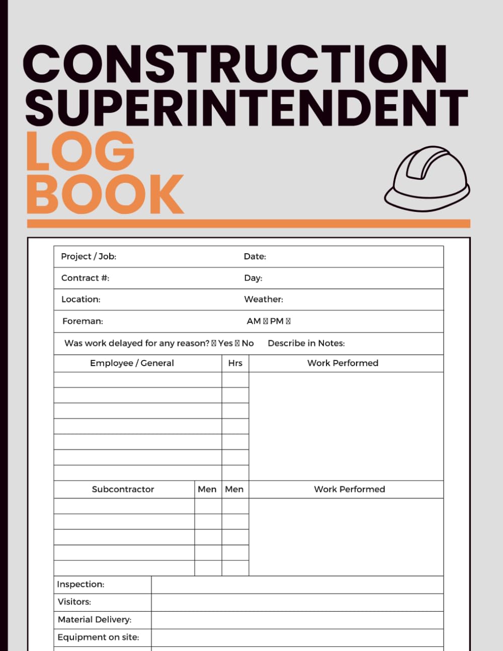 capítulo por capítulo baixar Construction Superintendent Log Book: Daily Jobsite Record for Construction Management, Crew Hours, Subcontractor Tracking, Site Reports, Equipment... Documentation and Project Progress Monitoring