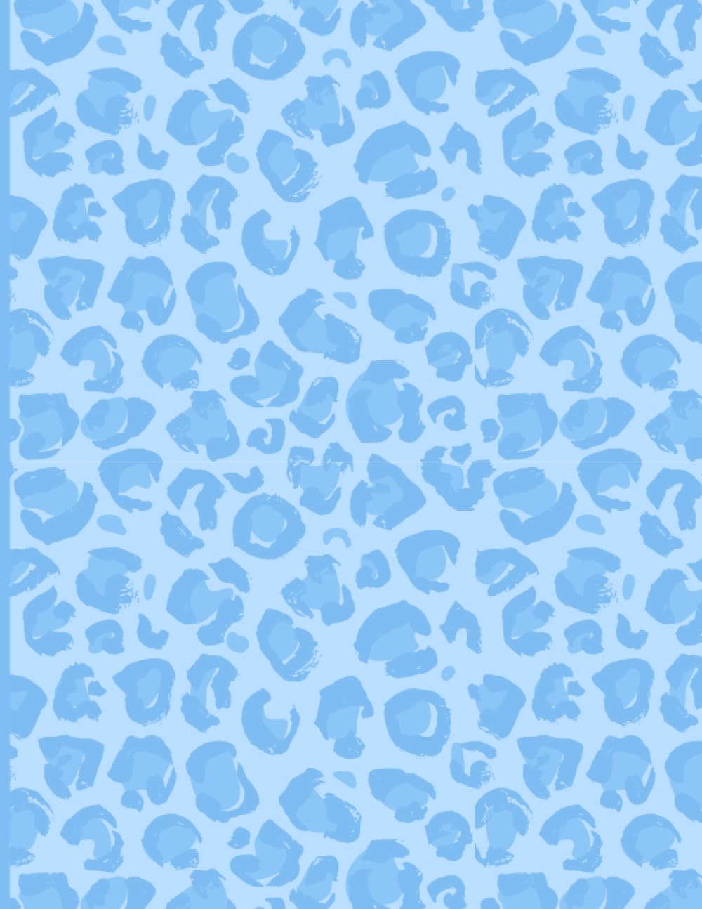 Notebook Aesthetic: Preppy, Blue Leopard Print, Aesthetic Notebook For School, College Ruled, Notebook for Teens, Smile Face baixar livro de graça