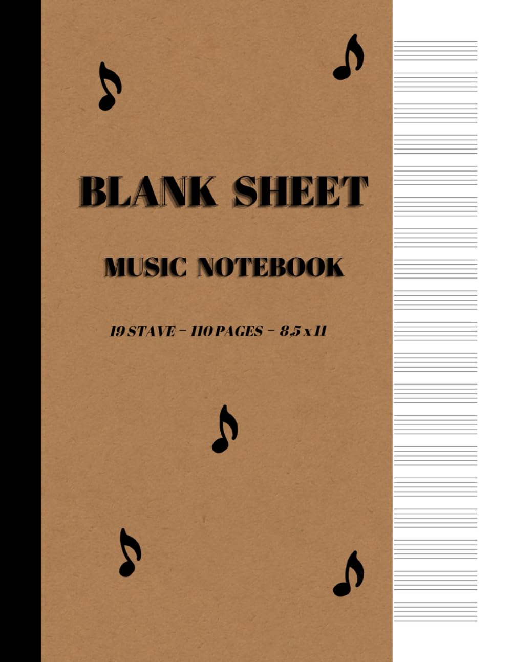 ler totalmente Blank Sheet Music Notebook: Simple Manuscript Staff A4 with 110 Pages