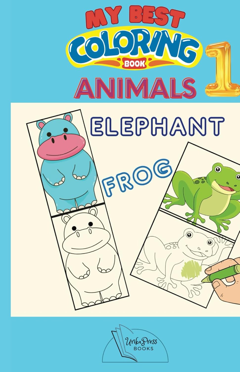ler totalmente My Best Toddler Coloring Book 1: Letters and Animals, Coloring Book for kids, Age 1-3, Preschool Coloring Book Paperback