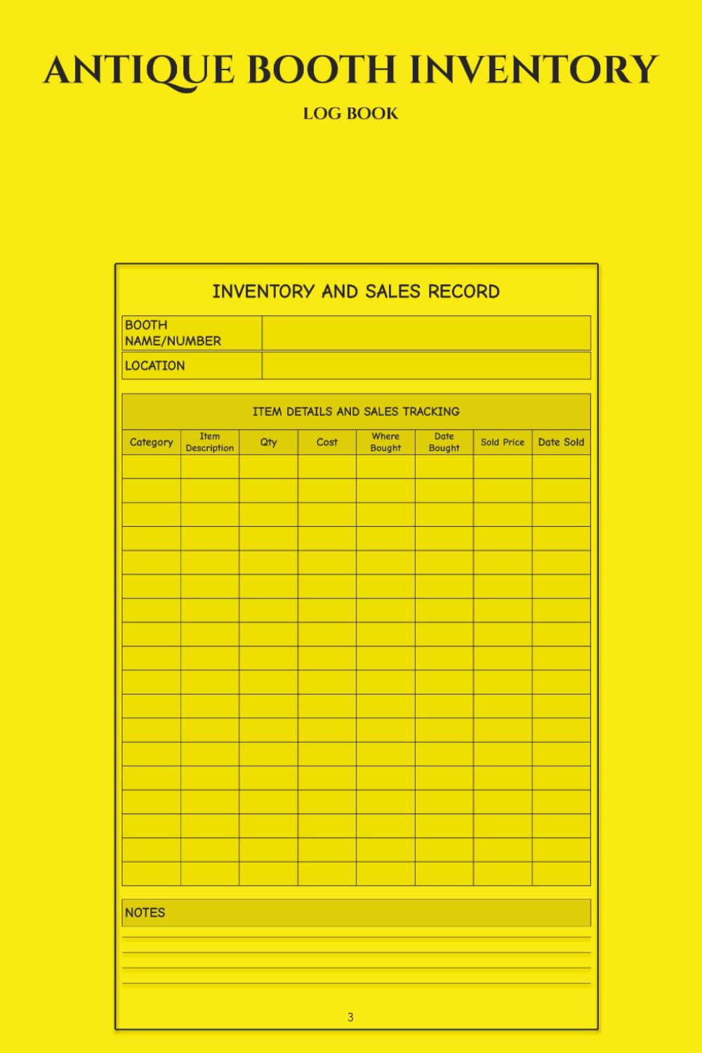 Antique Booth Inventory Log Book: Organize Sales, Track Vintage Items & Maximize Profits for Flea Market & Antique Mall Vendors baixar o livro de graça