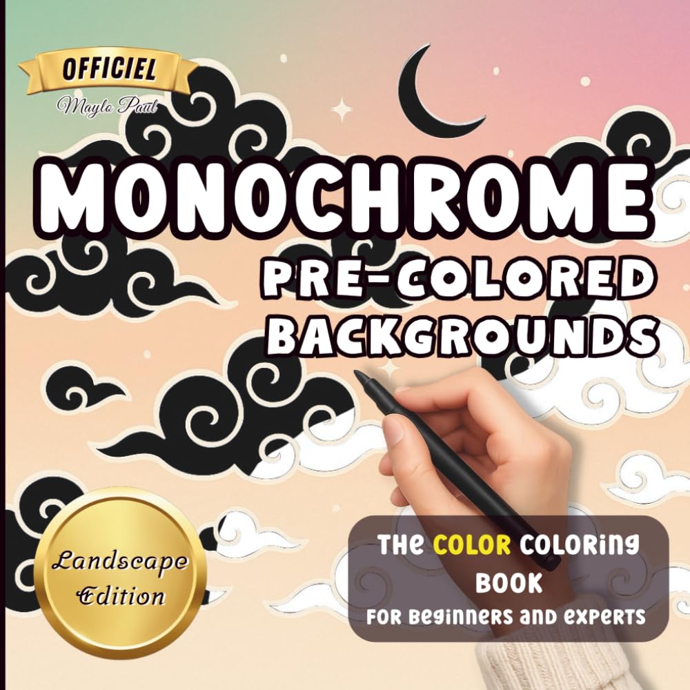 capítulo por capítulo baixar Monochrome Pre-Colored Backgrounds: Coloring book - mindfulness, Satisfying Ink Tracing Style for Relaxation for Adults