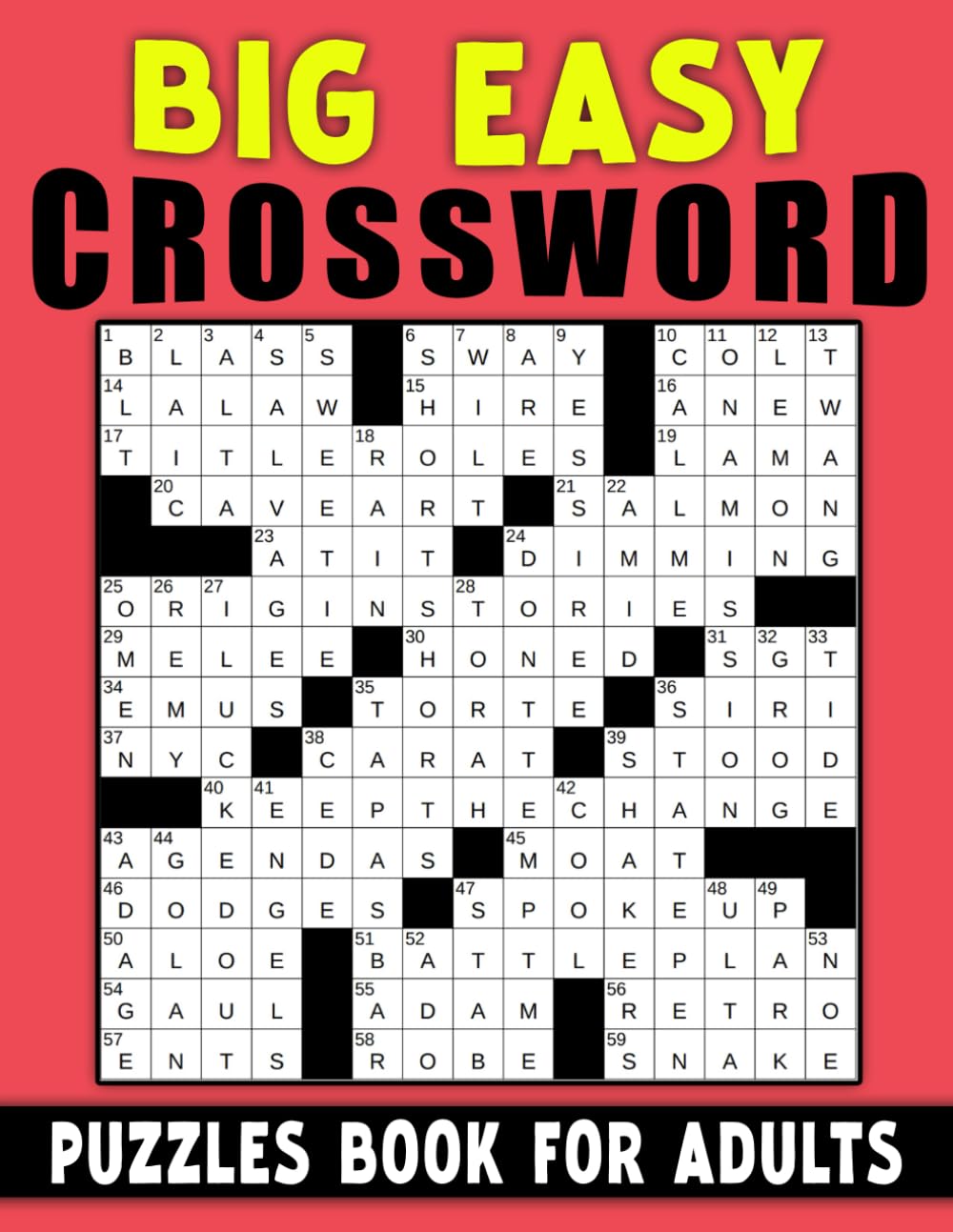 ler totalmente Big Easy Crossword Puzzles Book For Adults: Easy Crossword Puzzles books For Adults | Large Print Puzzles For Adults, Teens & Seniors, With Solutions