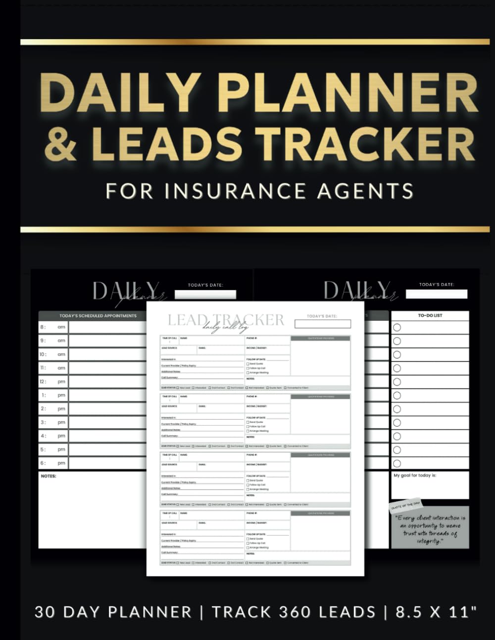 capítulo por capítulo baixar Daily Sales Planner & Lead Tracker for Insurance Agents: 30 Days, 360 Leads, Monthly Income Review - 135 Pages