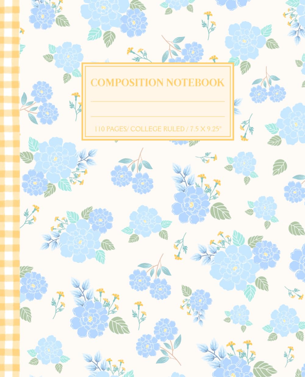 capítulo por capítulo baixar Floral Composition Notebook: Super Cute Cottagecore Pastel Blue & Yellow Checkered Coquette Vintage Aesthetic College Ruled Journal for Girls, Kids, Teens; Y2K Cool Preppy Girly School Supply