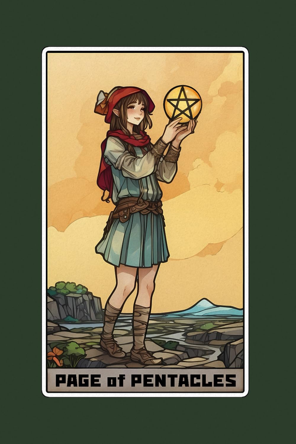 ler totalmente Page of Pentacles - Tarot Card Notebook - Card No.68 (Color Ed.): A5 Ruled Lined Tarot Journal Diary Sketchbook Notebook - Page of Pentacles (Practicality and Opportunity)