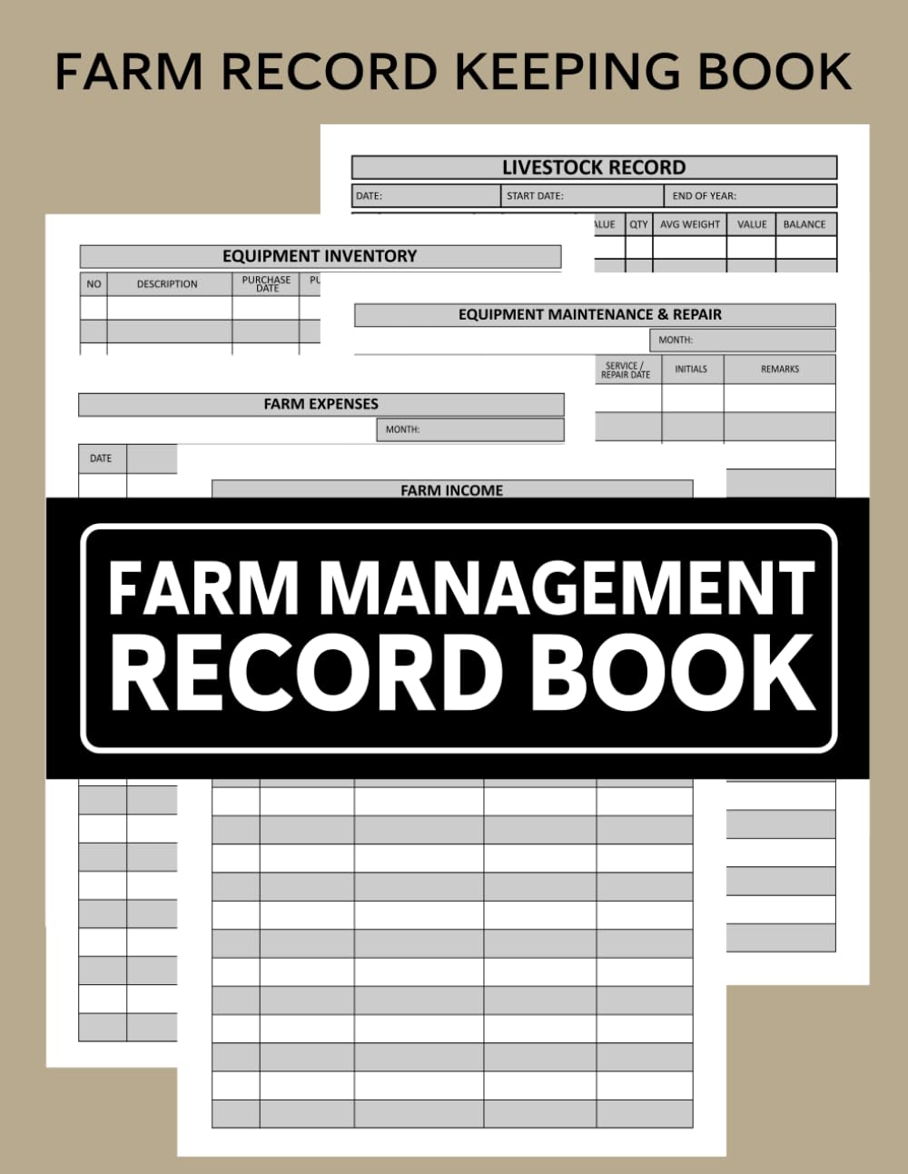 Farm Record Keeping Book: Farming Organizer Journal for Livestock Tracking, Equipment Inventory, Repairs, Income, and Expenses baixar o livro de graça
