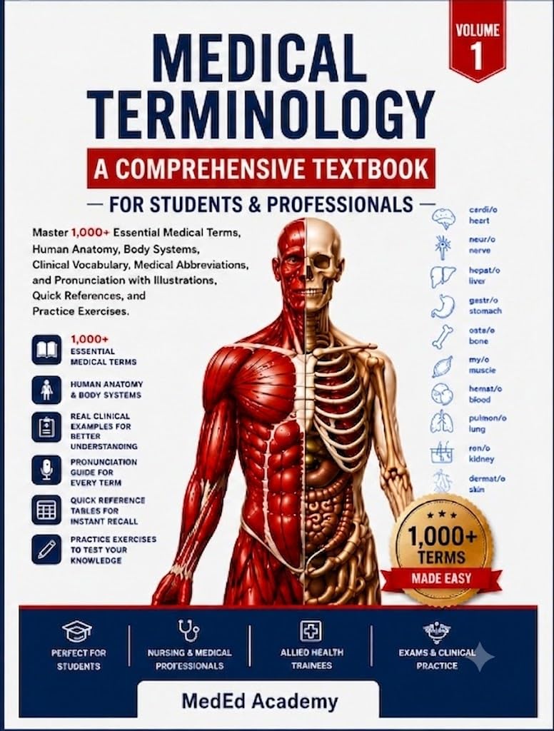 Medical Terminology Reference Guide for Beginners– Volume 1: Master 1,000+ Essential Medical Terms, Human Anatomy, Clinical Vocabulary, Medical Abbreviations, ... Terminology Series) (English Edition)