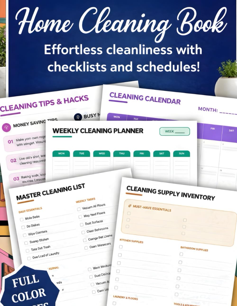capítulo por capítulo baixar Home Cleaning Book: Effortless cleanliness with checklists and schedules! House Cleaning Checklist Planner