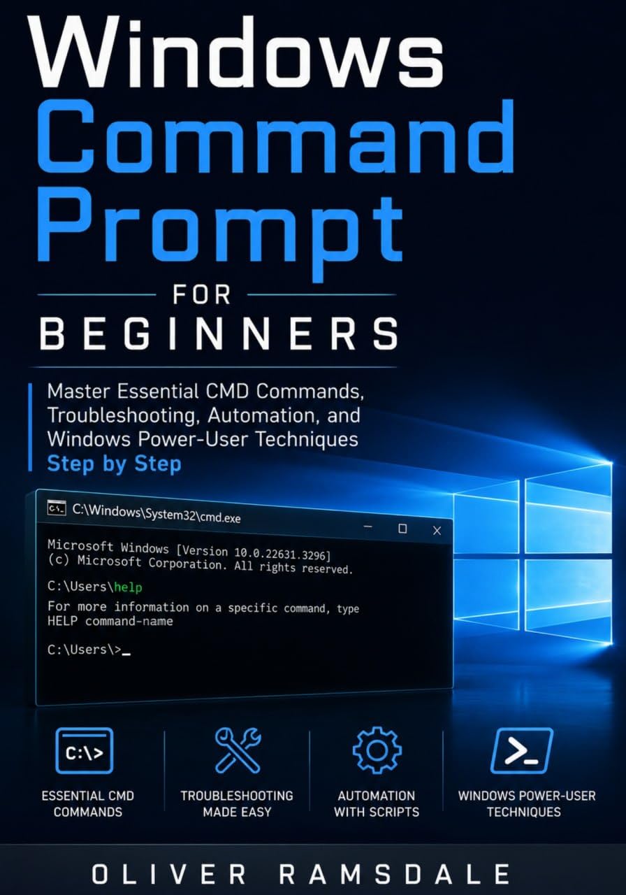 ler totalmente Windows Command Prompt for Beginners: Master Essential CMD Commands, Troubleshooting, Automation, and Windows Power-User Techniques Step by Step (English Edition)