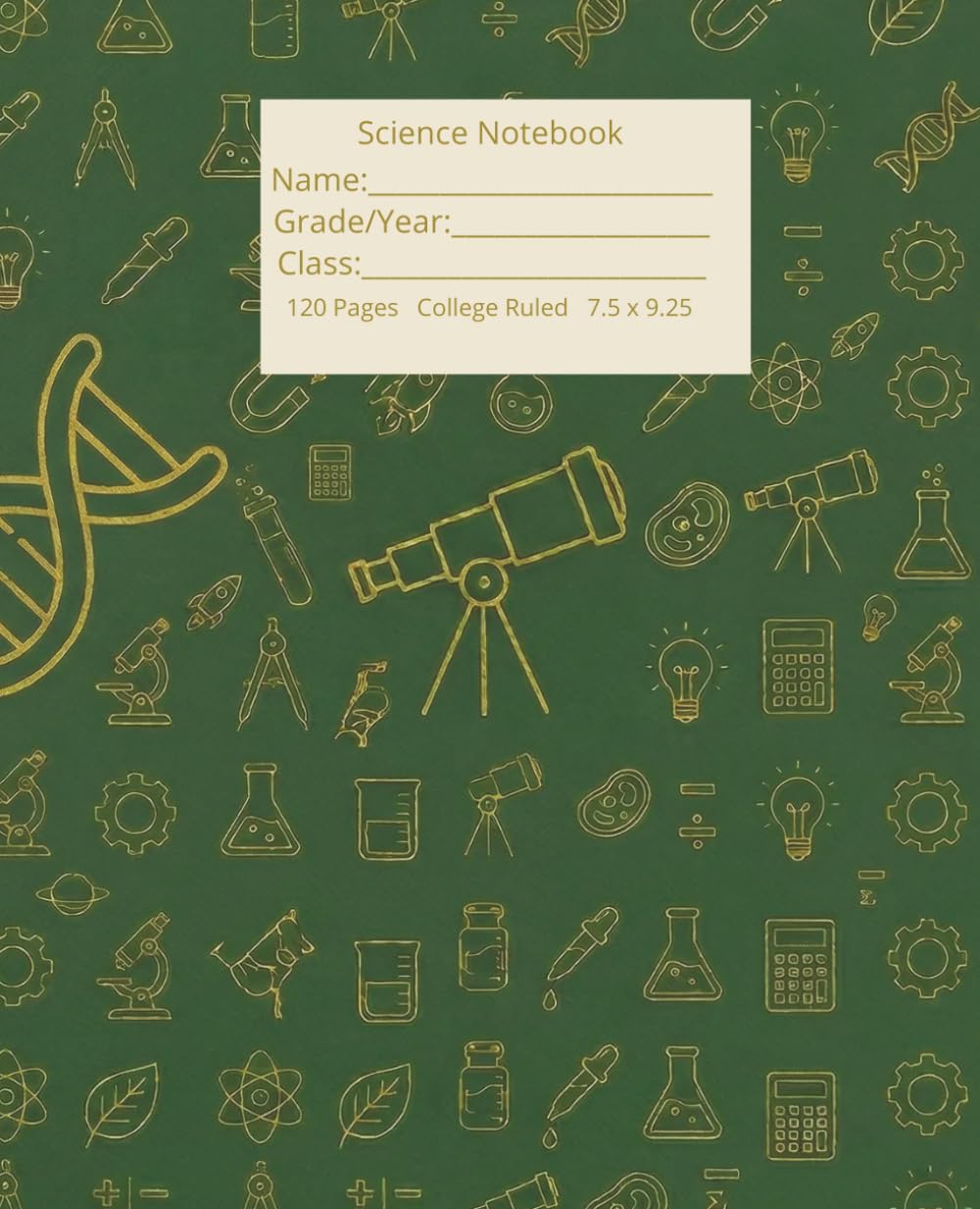 Dark Green Science Composition Notebook: Dual Layout Graph and Ruled Pages: 120-Page Lab Journal with Glossary and Table of Contents for STEM Students | 7.5" x 9.25" baixar o livro de graça