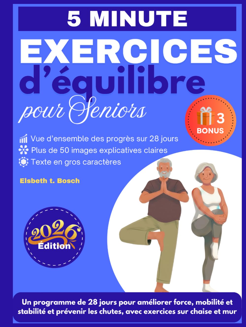 capítulo por capítulo baixar Exercices d’équilibre pour Seniors: Un programme de 28 jours pour améliorer la force, la mobilité, la stabilité et prévenir les chutes — comprend plus... sur chaise et contre le mur (French Edition)