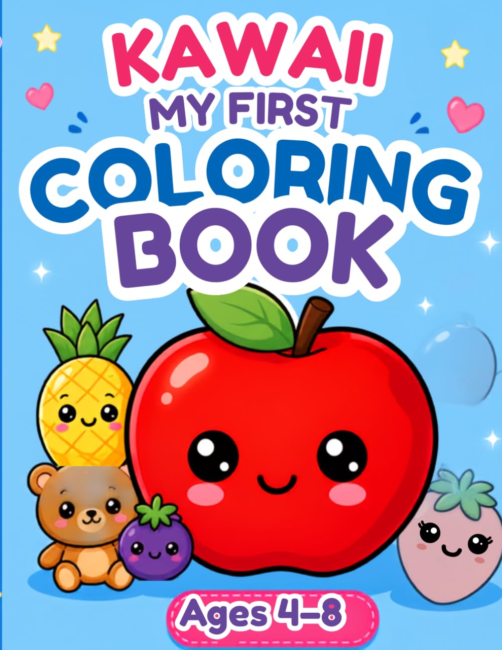 capítulo por capítulo baixar Kawaii My First Coloring Book: 87 Single-Sided Coloring Pages with Bold Lines - Cute and Easy Kawaii Coloring Book for Kids, Toddlers and Preschoolers... Fruits, Happy Clouds and Sweet Treats