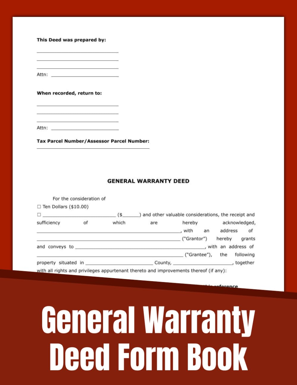 General Warranty Deed Form Book, Ensuring Clear Property Title and Ownership Transfer / Up to (60 forms). baixar o livro de graça