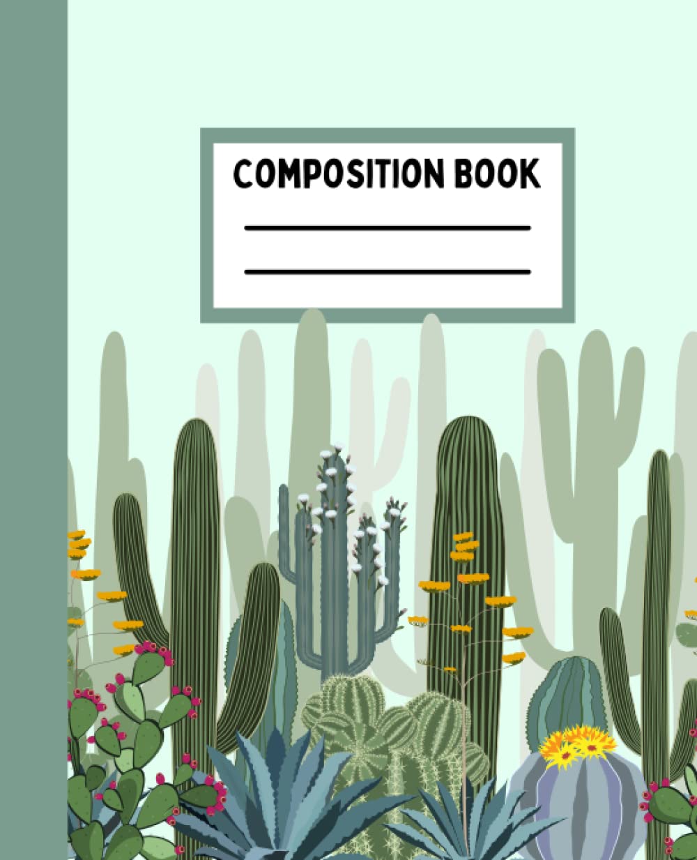 Cactus Pattern Composition Notebook: College Ruled Notebook (7.5 x 9.25 inches) baixar livro de graça
