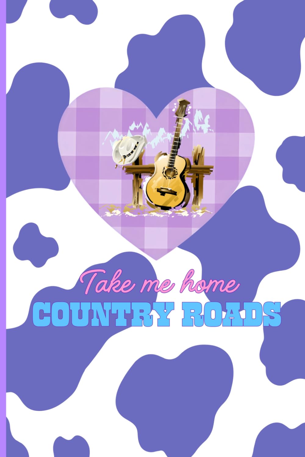ler totalmente Country Roads Purple Cow Guitar Journal: Notebook for country girls