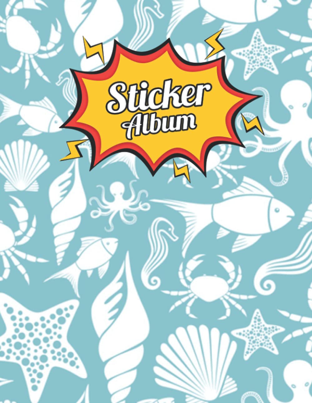 Fishes Sticker Album: lovely Fishes, Blank Sticker Book for Collecting Stickers | Reusable Sticker Collection Album for Kids - Fishes Design ( Size 8.5 x 11 | 120 Pages ). baixar livro de graça