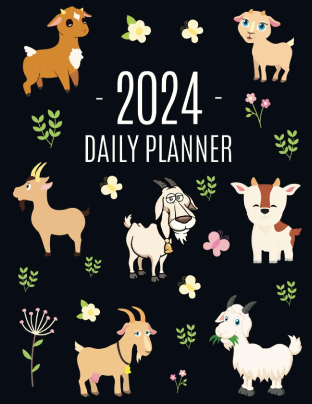 Goat Planner 2024: Daily Organizer: January–December (12 Months) | Beautiful Agenda with Cute Farm Animals baixar o livro de graça