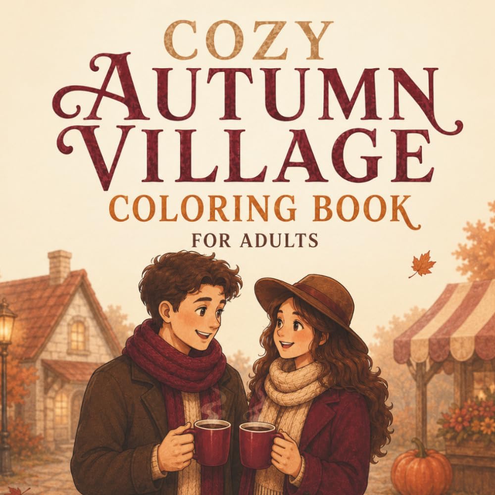 Cozy Autumn Village Coloring Book For Adults: Cozy Fall Scenes with Charming Village Life, Peaceful Landscapes, Harvest Moments and Autumn Charm for Relaxation (Peaceful Cozy Coloring) baixar livro de graça