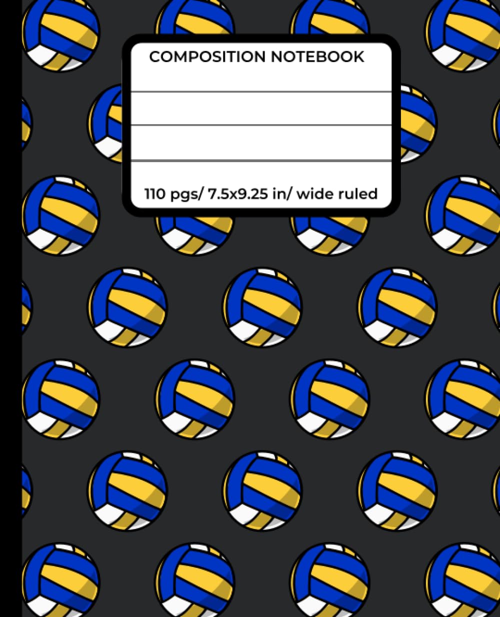 Composition Notebook: Volleyball Wide Ruled Lined Paper Book For School, Students To Take Notes