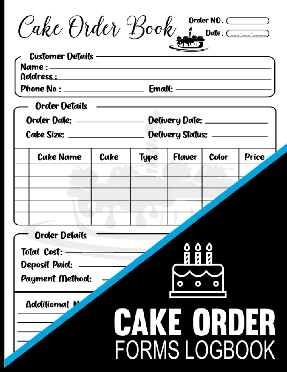 Cake Order Forms Logbook: A Simple Logbook/Journal for Home-Based Cake Business & Small/Professional Bakery To Organize Your Custom Cake Orders baixar livro de graça