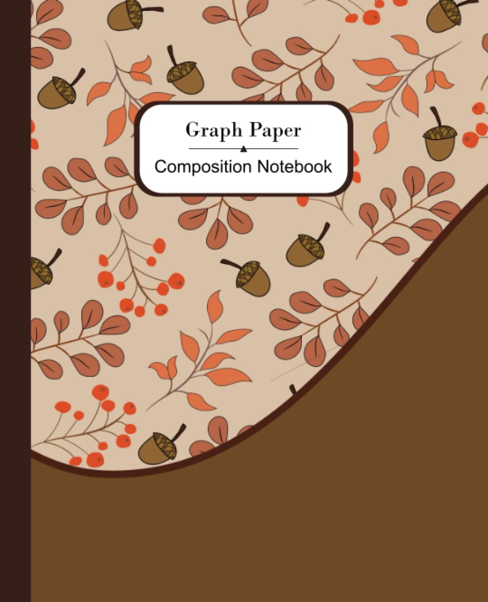 ler totalmente Graph Paper Composition Notebook: 7.5 x 9.25 | 120 pages | Grid math paper 5 x 5 | Autumn Fall Brown Leaves Acorn