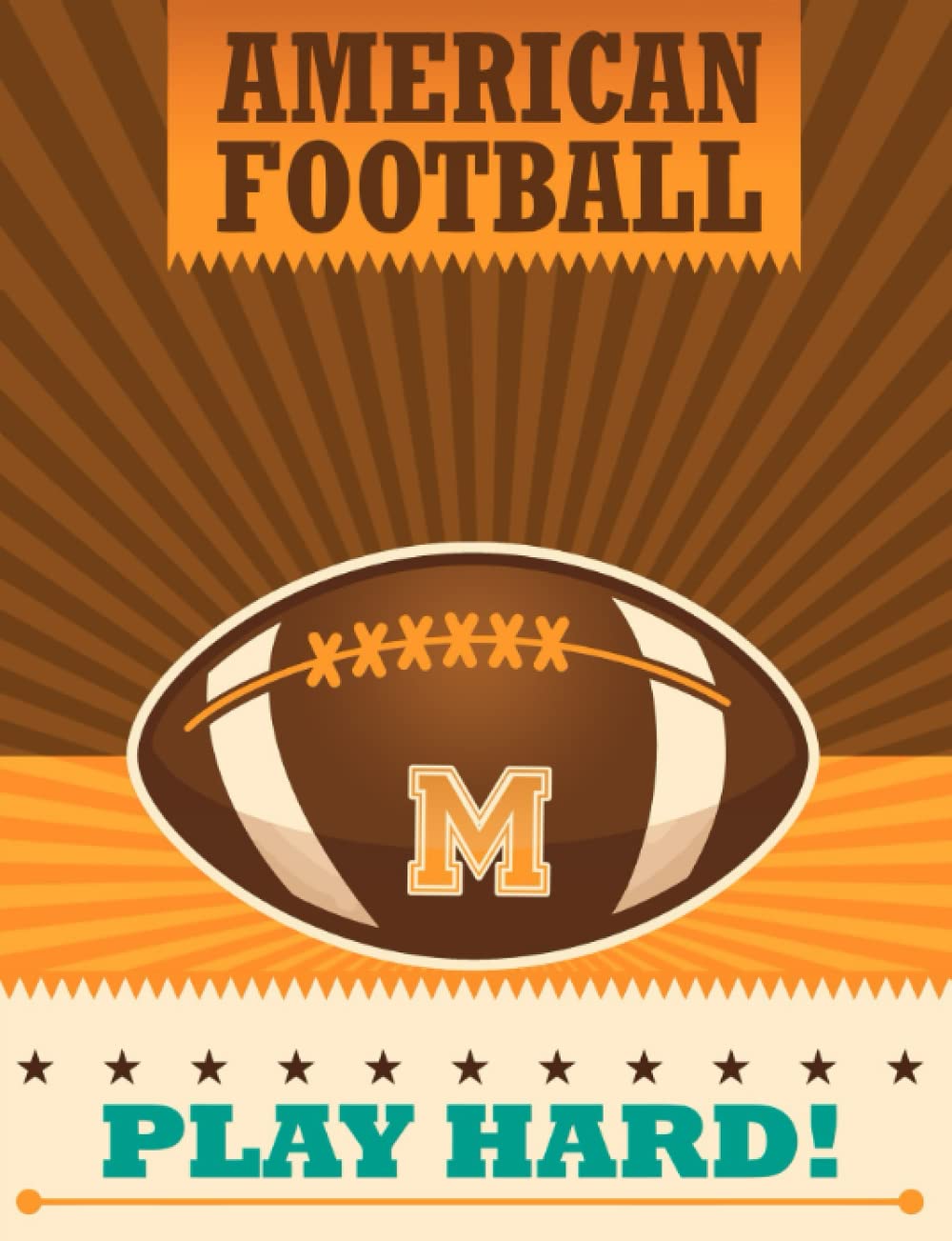 ler totalmente Football notebook M: vintage sport monogram notebook / journal with initial letter M Great personalized monogrammed gift for Gridiron football players and fans (college ruled journal matte cover)