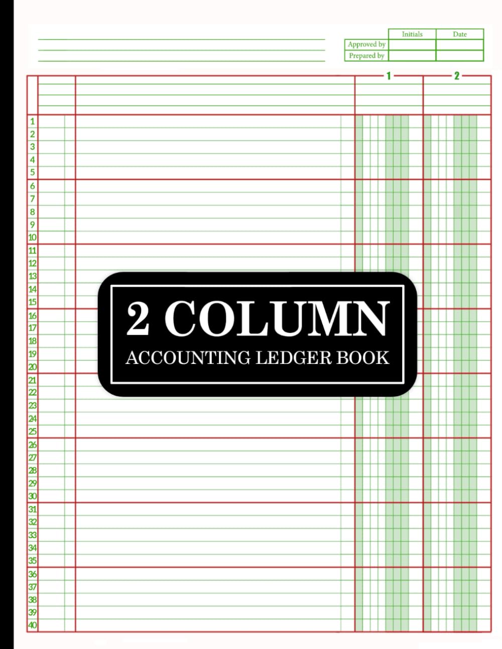 2 Column Ledger Book: Green Columnar Cash Book for Bookkeeping - Journal for Personal Finance and Small Business baixar livro de graça