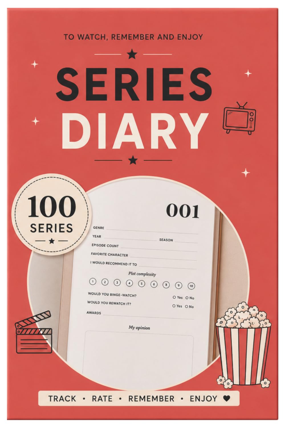 Series Diary: Your personal TV show log book: 100 series tracker, episode checklists, season details, and space for your reviews and favorite characters baixar livro de graça