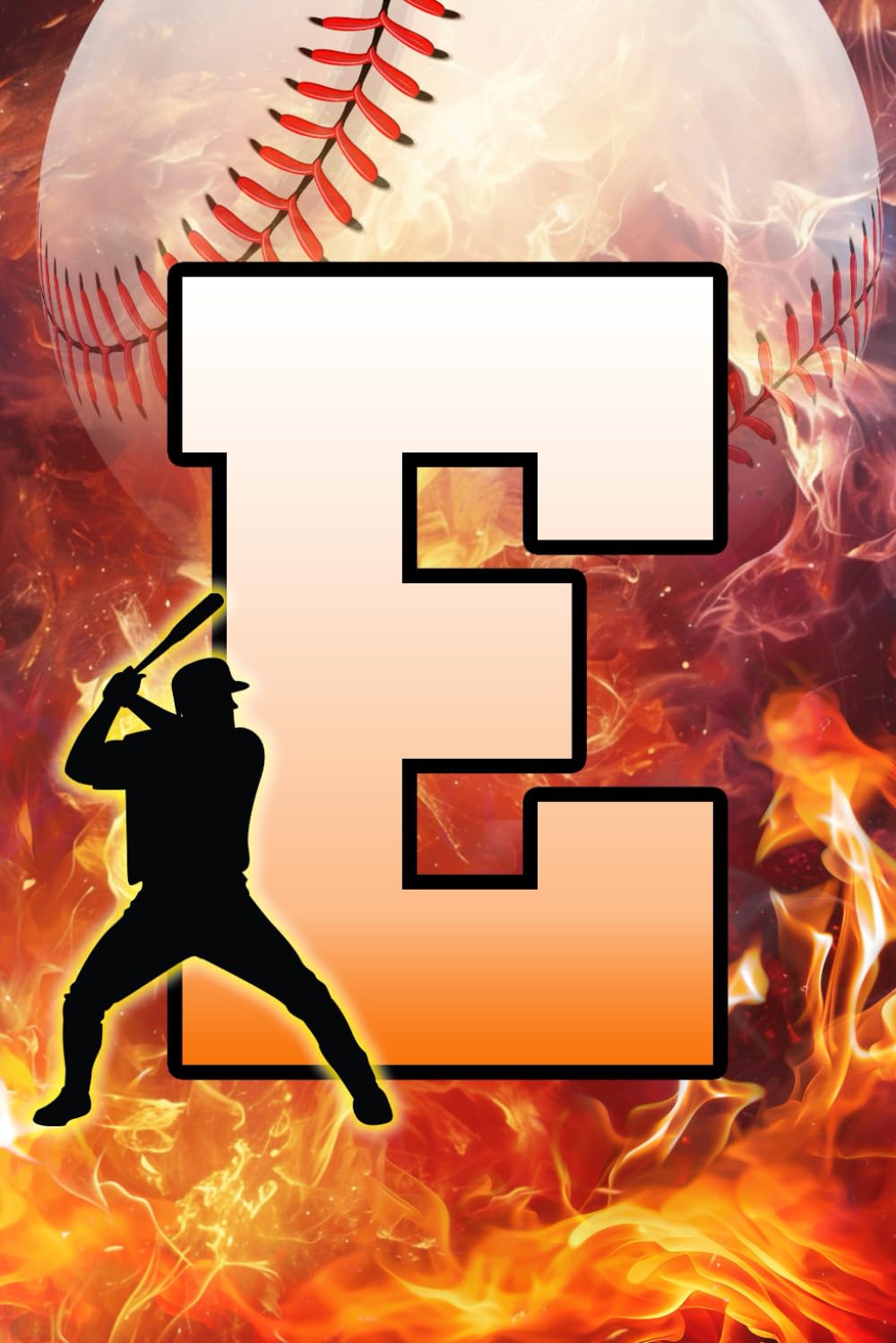 E: Letter "E" Initial Baseball Player and Fire Flames Personalized Name Monogram Notebook - College-Ruled Personal Journal, Writing Pad, or Diary for Football Fans - 110 Pages, 6x9 baixar o livro de graça