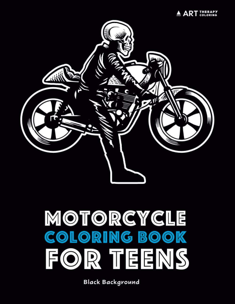 Motorcycle Coloring Book For Teens: Black Background baixar o livro de graça