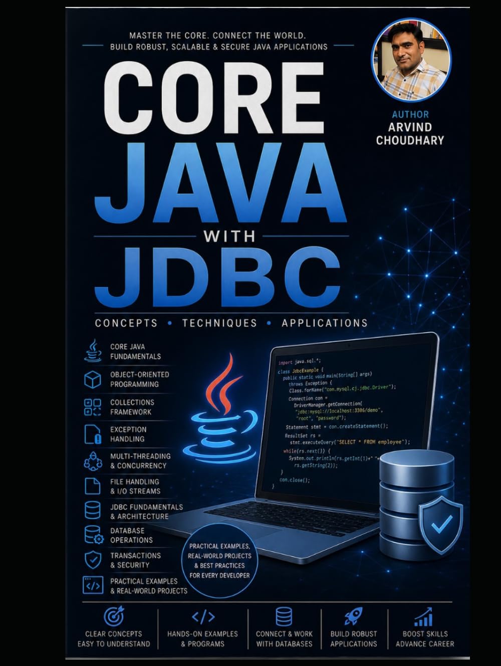 ler totalmente Core Java with JDBC Programming: A Complete Guide to Java Programming, OOP, JDBC, SQL, Database Connectivity, Collections, Exception Handling & Interview Preparation