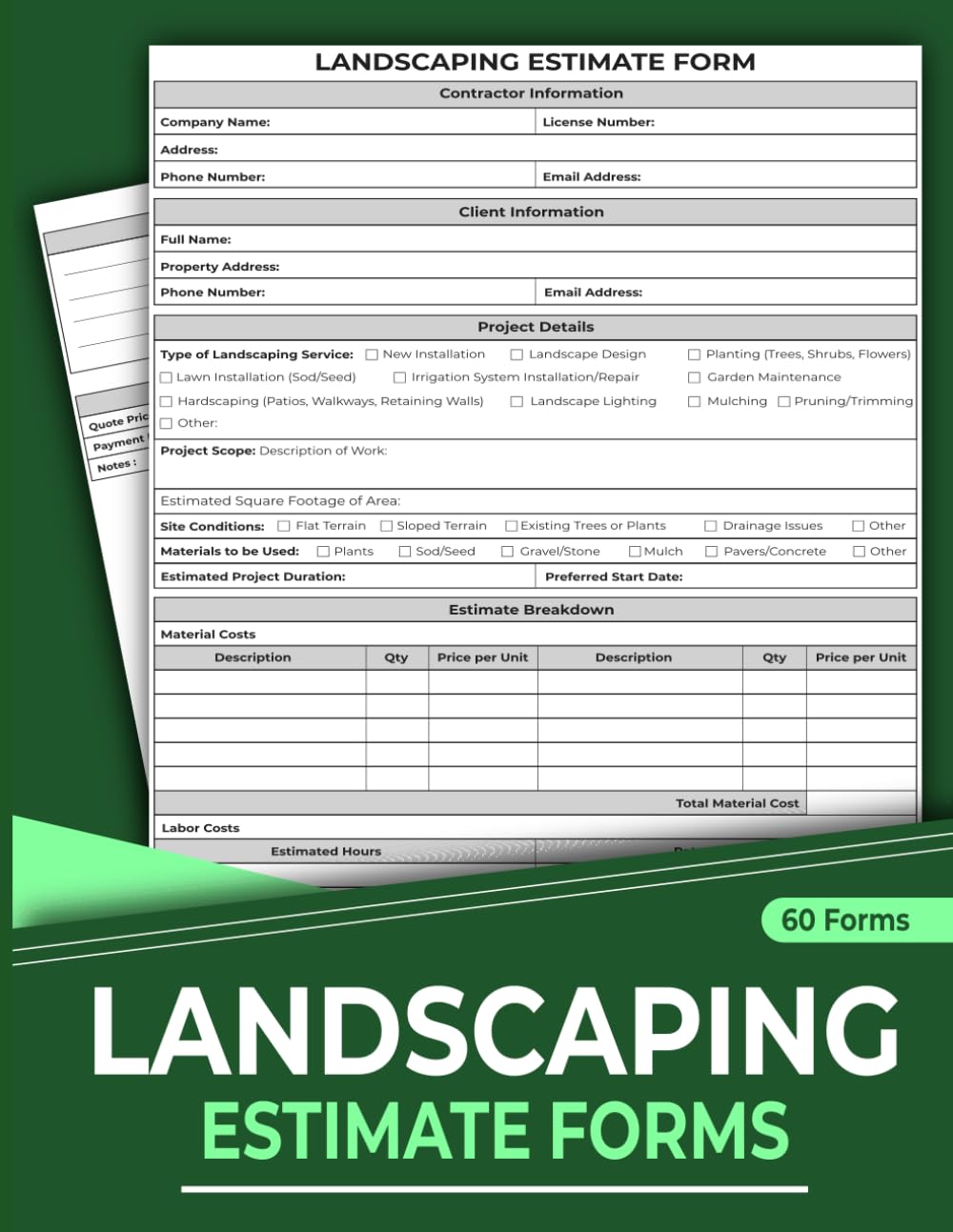 capítulo por capítulo baixar Landscaping Estimate Form: Lawn Mowing Appointment Book | 120 Pages.